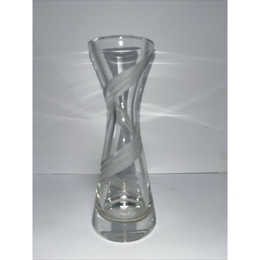 Vintage USSR Region Hand Cut Lead Crystal Vase, Soviet Union Cut Crystal Glass